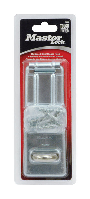 Master Lock Zinc-Plated Hardened Steel 6 in. L Hinge Hasp