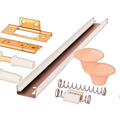 Prime-Line 60 in. L White Steel Hardware Kit