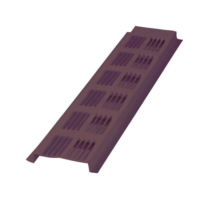 Air Vent 0.5 in. H X 2.6 in. W X 96 in. L Brown Aluminum Continuous Soffit Vent