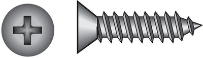HILLMAN No. 6 Ga. X 3/4 in. L Phillips Flat Head Sheet Metal Screws 100 pk