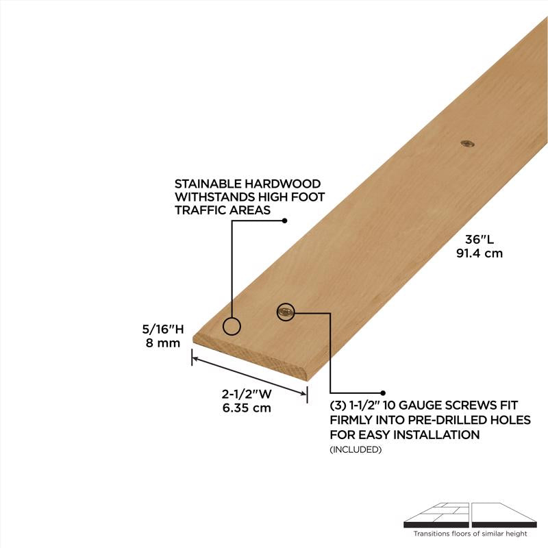 M-D Building Products 2.5 in. W X 36 in. L Unfinished Natural Hardwood Seam Binder