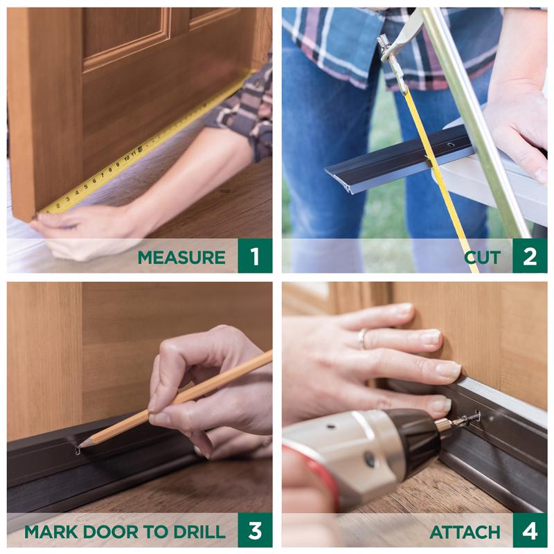M-D Building Products Gold Aluminum/Vinyl Sweep For Doors 36 in. L X 2.13 in.