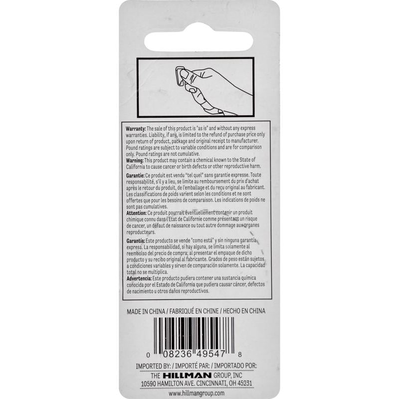 HILLMAN Gilt Gold Push Pin Picture Hook 10 lb 3 pc