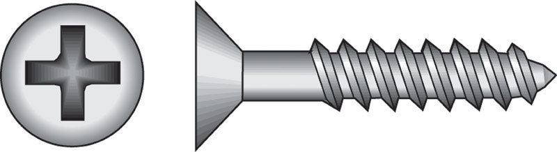 HILLMAN No. 6 X 1-1/2 in. L Phillips Black Phosphate Twin Thread Cabinet Screws