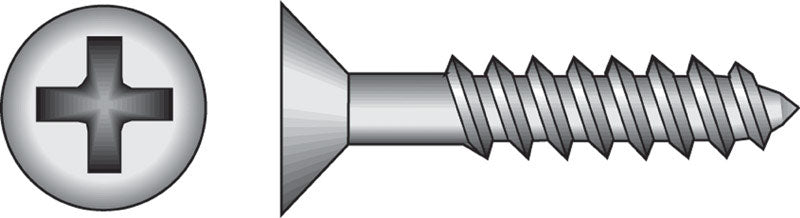 HILLMAN No. 8 X 1 in. L Phillips Black Phosphate Twin Thread Cabinet Screws