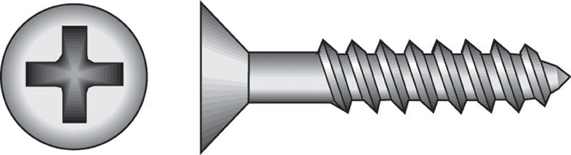 HILLMAN No. 10 X 2 in. L Phillips Black Phosphate Twin Thread Cabinet Screws