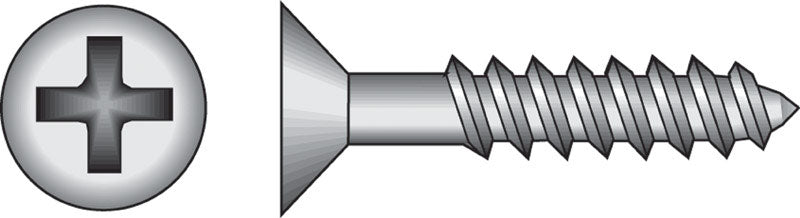 HILLMAN No. 10 X 3 in. L Phillips Black Phosphate Twin Thread Cabinet Screws
