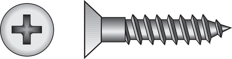 HILLMAN No. 9 X 1-1/4 in. L Phillips Coarse Wood Screws