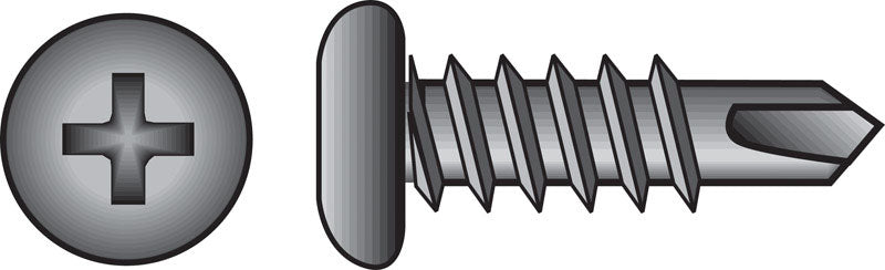 HILLMAN No. 6 Ga. X 3/8 in. L Phillips Pan Head Sheet Metal Screws