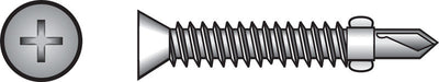 HILLMAN No. 12 Ga. X 2 in. L Phillips Flat Head Sheet Metal Screws