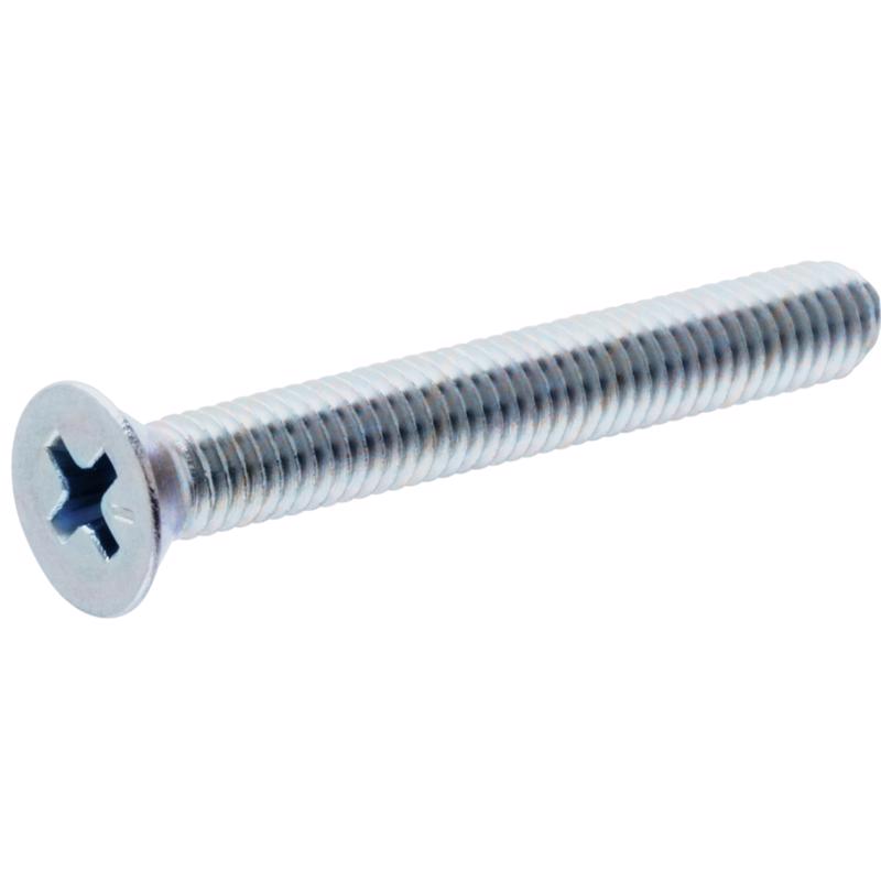 HILLMAN No. 10-32 Ga. X 1-1/4 in. L Phillips Flat Head Zinc-Plated Steel Machine Screws 1 lb