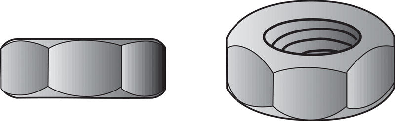 HILLMAN 1/4 in. Zinc-Plated Steel USS Hex Nut