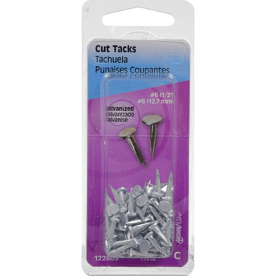 HILLMAN No. 6 X 1/2 in. L Galvanized Silver Steel Cut Tacks