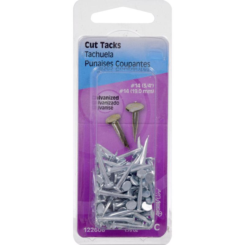 HILLMAN No. 14 X 3/4 in. L Galvanized Silver Steel Cut Tacks