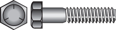 HILLMAN 3/8 in. D X 8 in. L Heat Treated Zinc Steel Hex Head Cap Screw 50 pk