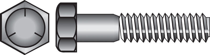 HILLMAN 1/2 in. D X 12 in. L Heat Treated Zinc Steel Hex Head Cap Screw 25 pk