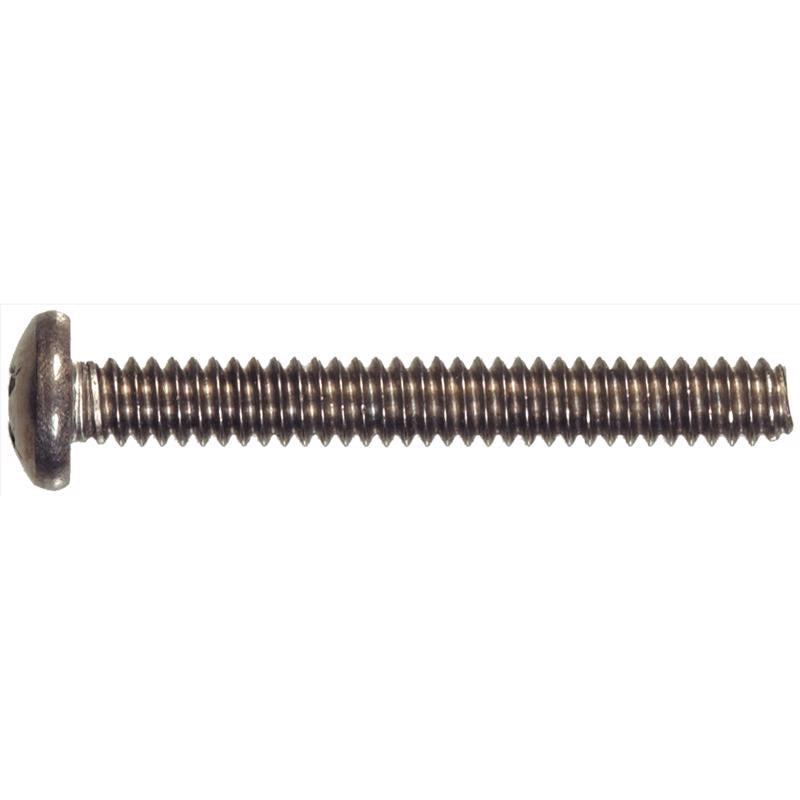 HILLMAN No. 10-32 Ga. X 2 in. L Phillips Pan Head Stainless Steel Machine Screws