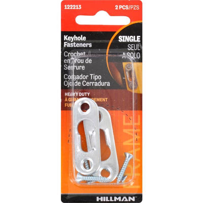 HILLMAN Steel-Plated Keyhole Picture Hanger 2 pk