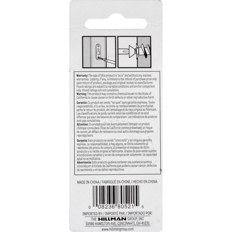 HILLMAN Steel-Plated Keyhole Picture Hanger 2 pk