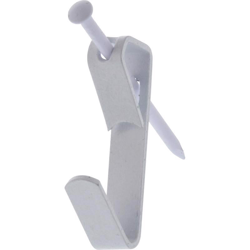 HILLMAN Steel-Plated White Conventional Picture Hanger 30 lb 6 pk