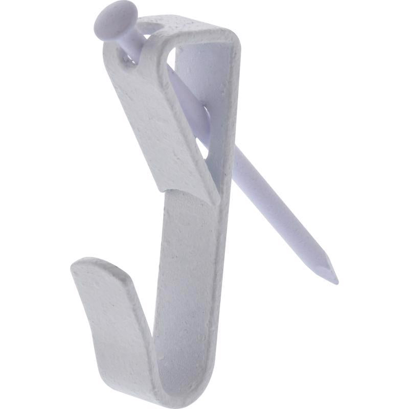 HILLMAN Steel-Plated White Conventional Picture Hanger 100 lb 2 pk