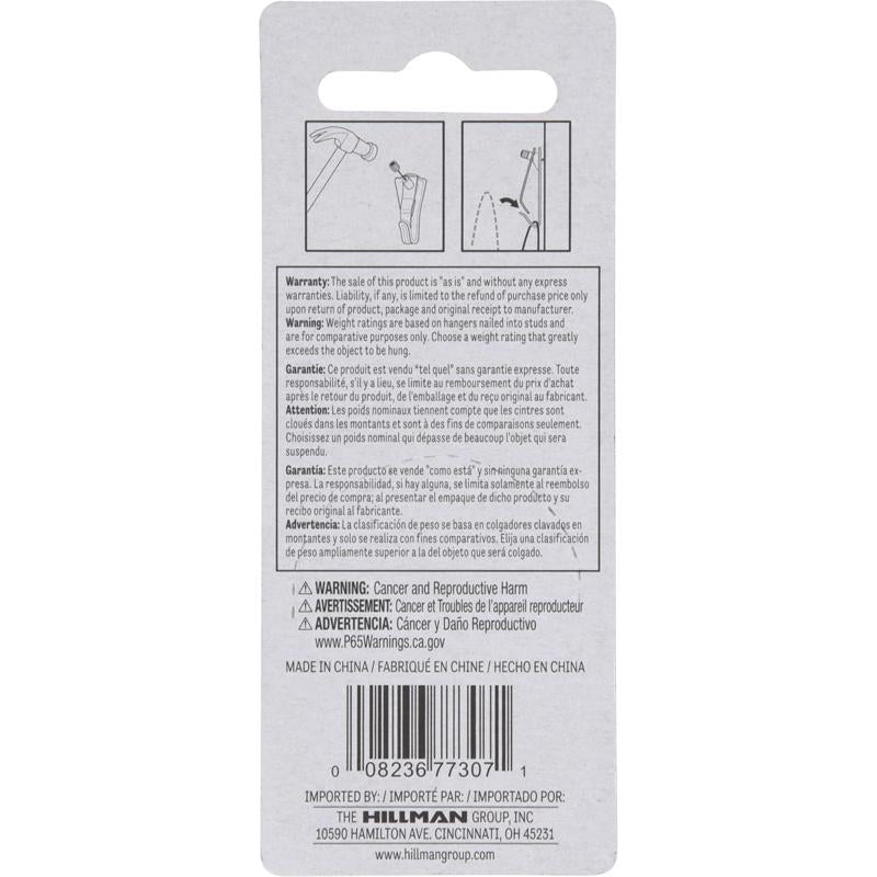 HILLMAN Anchor Wire Brass-Plated Gold Safety Picture Hanger 30 lb 2 pk