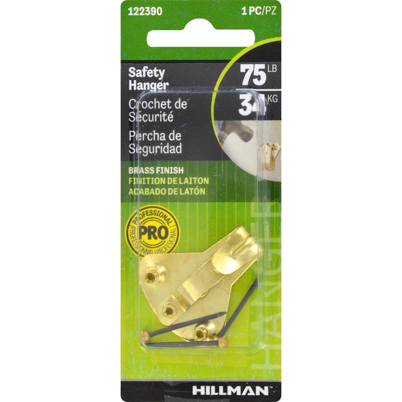 HILLMAN Brass-Plated Gold Professional Picture Hanger 75 lb