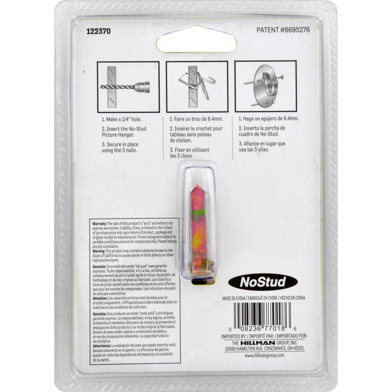 HILLMAN Zinc Silver Drywall Picture Hanger 200 lb