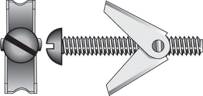 HILLMAN 1/4 in. D X 4 in. L Round Zinc-Plated Steel Toggle Bolt