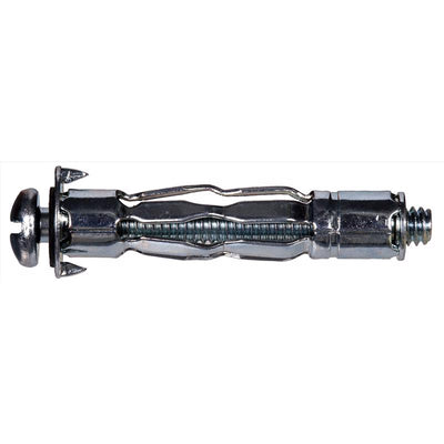 HILLMAN 1/4 in. D X 2.35 in. L Steel Pan Head Hollow Wall Anchors 2 pk