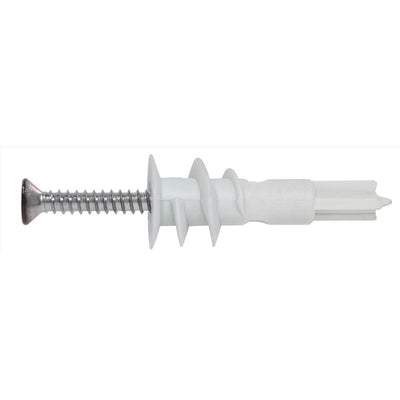 HILLMAN .164 in. D X 1.5 in. L Plastic Flat Head Drywall Anchor 10 pc