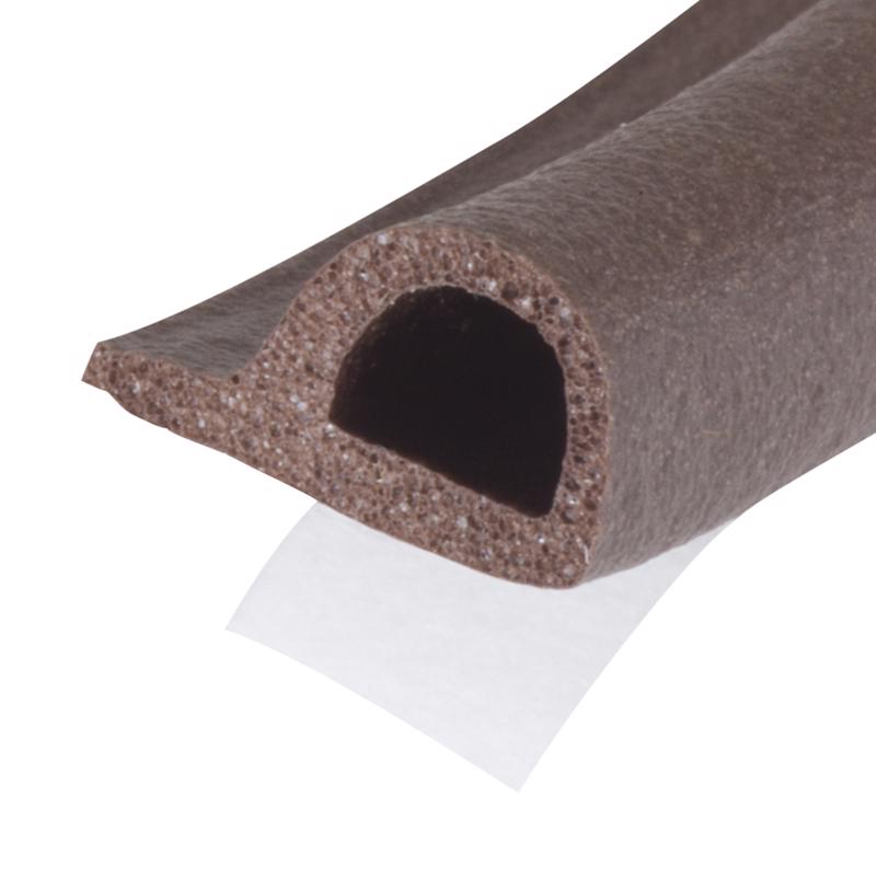 M-D Building Products Brown EPDM Rubber Foam Weather Stripping Tape For Doors and Windows 204 in. L