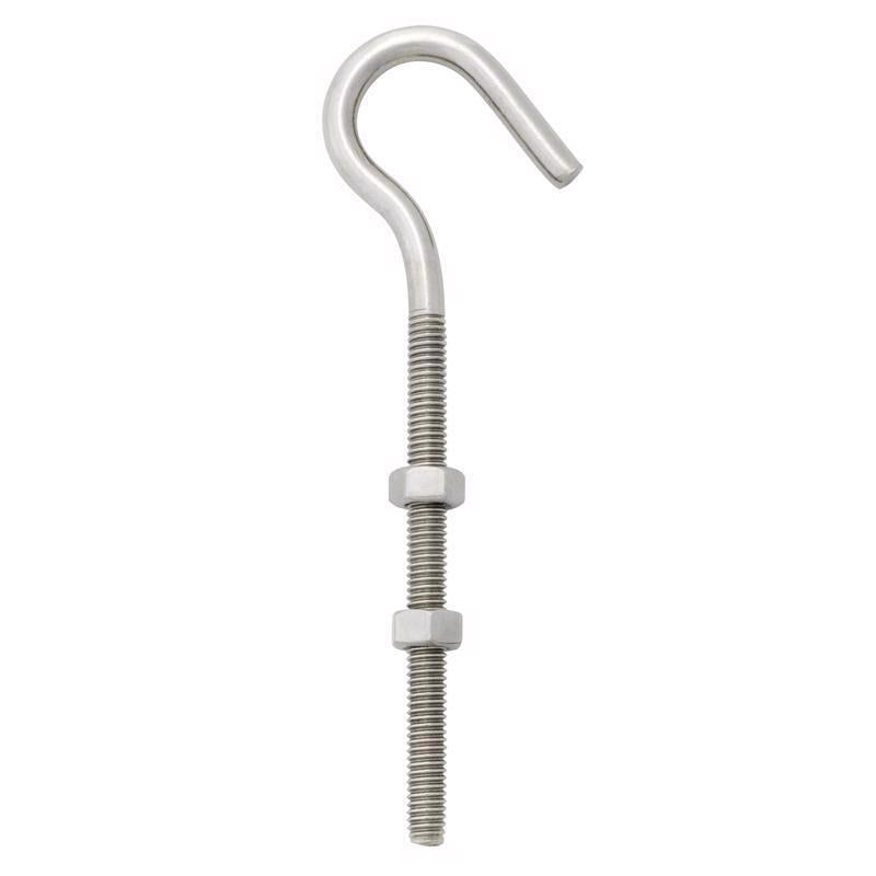 Hampton Medium Stainless Steel 6 in. L Clothesline Hook 160 lb