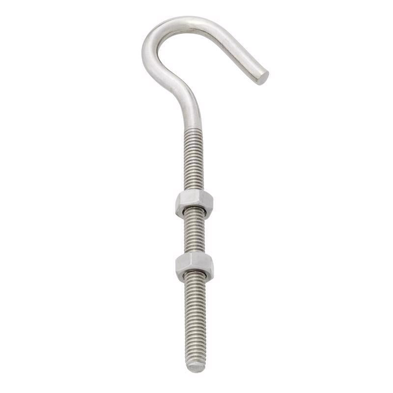 Hampton Medium Stainless Steel 6 in. L Clothesline Hook 160 lb