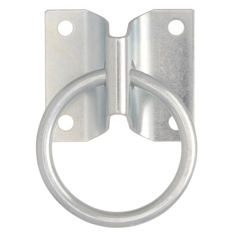 Hampton Small Zinc-Plated Silver Steel 1.875 in. L Hitching Ring 250 lb