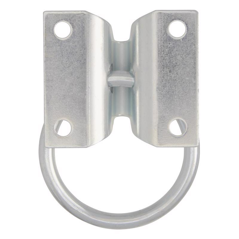 Hampton Small Zinc-Plated Silver Steel 1.875 in. L Hitching Ring 250 lb