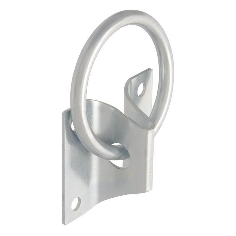Hampton Small Zinc-Plated Silver Steel 1.875 in. L Hitching Ring 250 lb