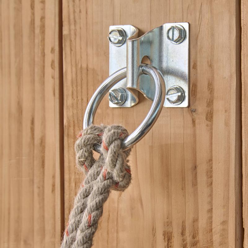 Hampton Small Zinc-Plated Silver Steel 1.875 in. L Hitching Ring 250 lb