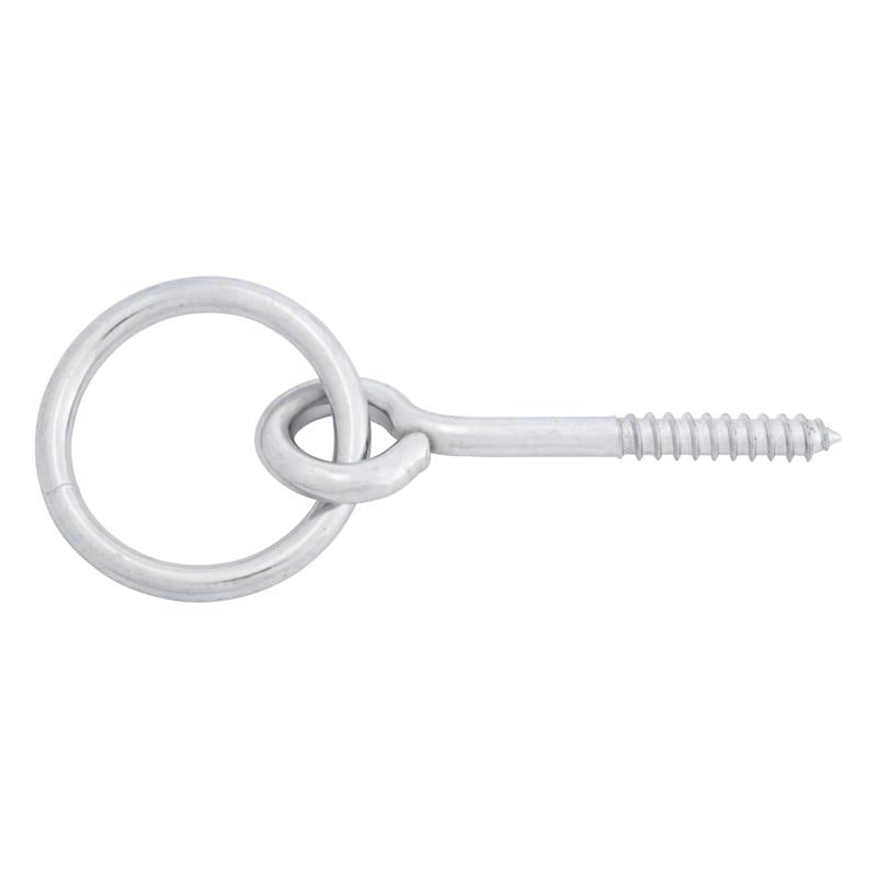 Hampton Large Zinc-Plated Silver Steel 3-5/8 in. L Rings w/Screw Eyes 350 lb
