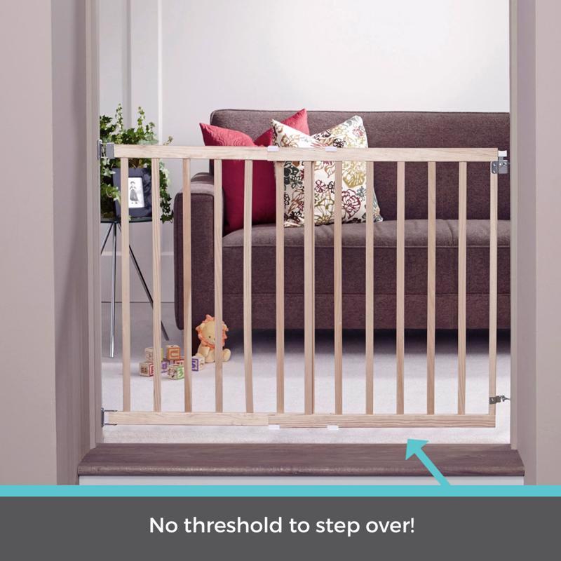 North States White 30 in. H X 28-42 in. W Wood Child Safety Gate