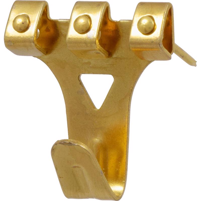HILLMAN Brass-Plated Gold Assorted Picture Hanger 5 pk