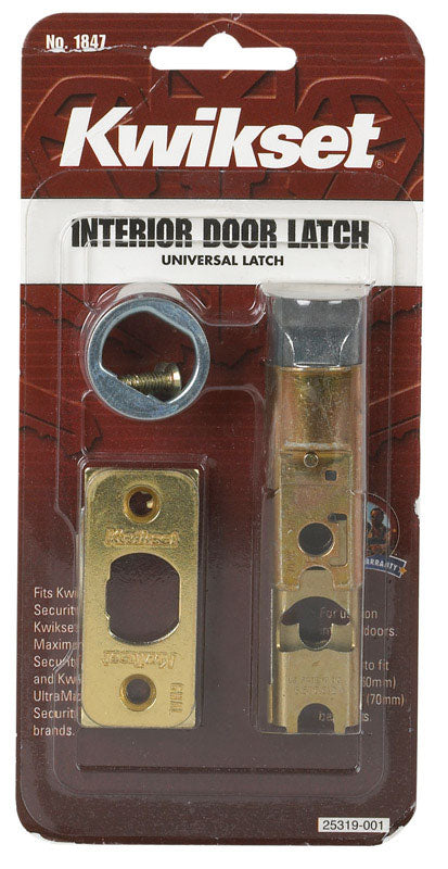 Kwikset Bright Brass Gold Steel Door Latch