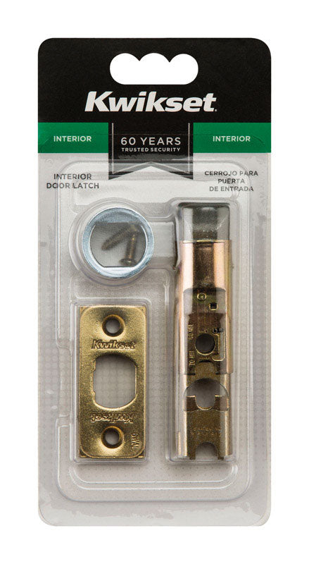 Kwikset Bright Brass Gold Steel Door Latch