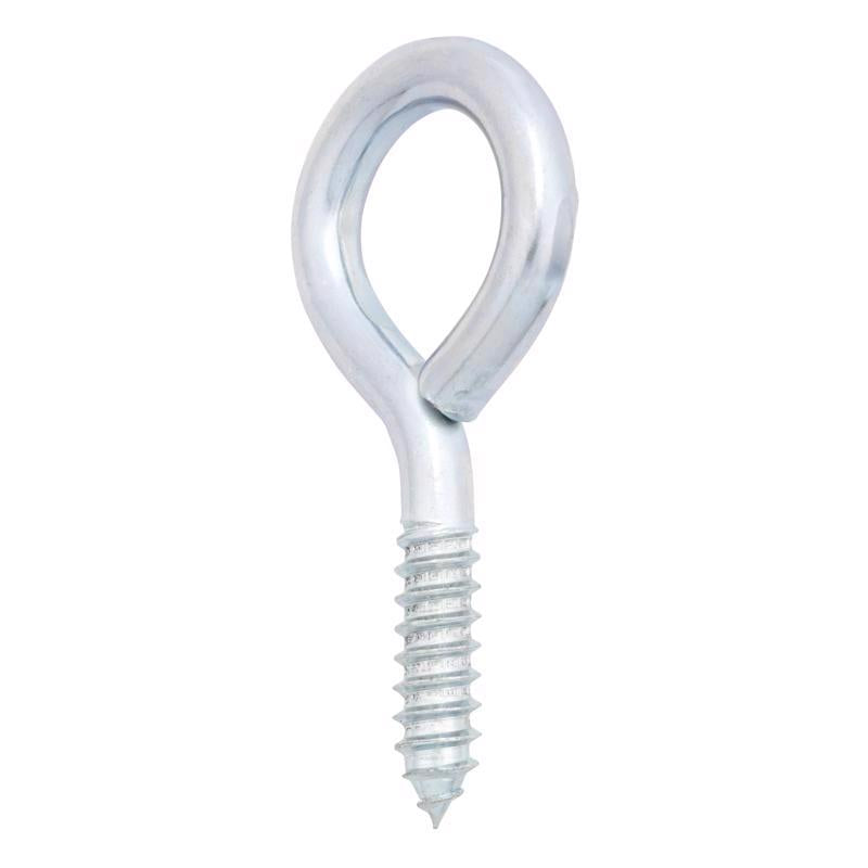 Hampton 7/16 in. D X 3-7/8 in. L Zinc-Plated Steel Screw Eye 325 lb. cap. 10 pk