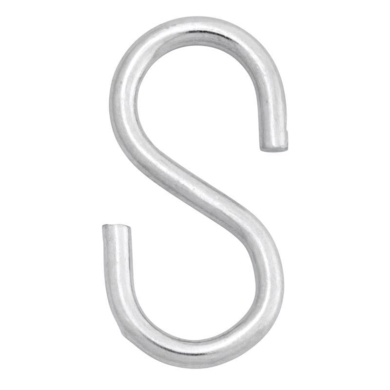 Hampton Medium Zinc-Plated Silver Steel 2.125 in. L S-Hook 55 lb