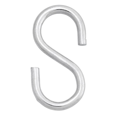 Hampton Medium Zinc-Plated Silver Steel 2.125 in. L S-Hook 55 lb