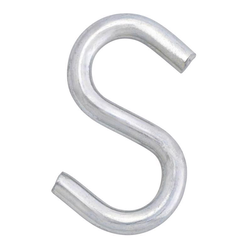 Hampton Small Zinc-Plated Silver Steel 1 in. L S-Hook 20 lb