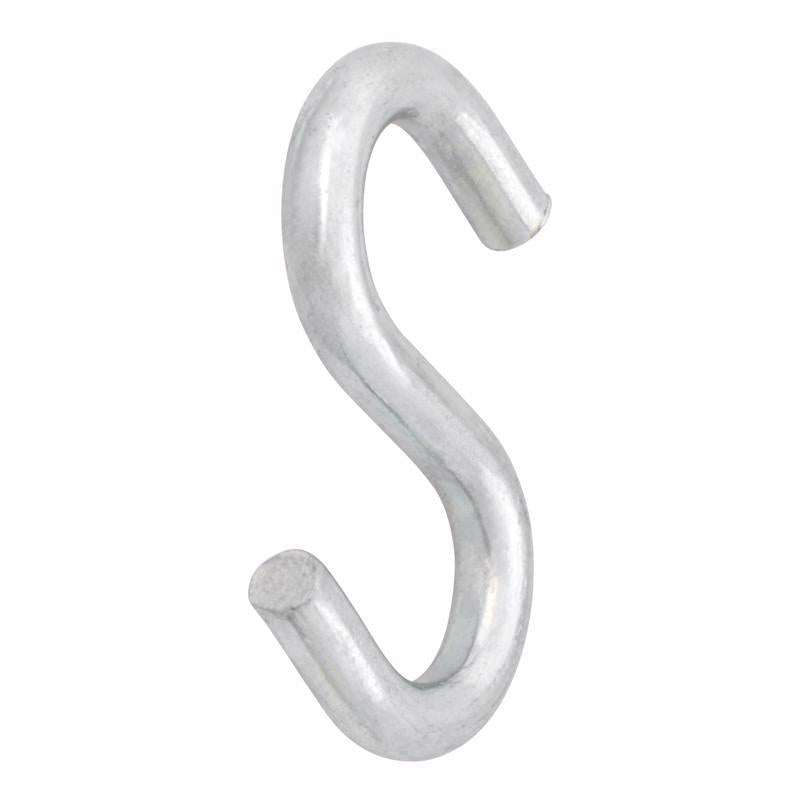 Hampton Small Zinc-Plated Silver Steel 1 in. L S-Hook 20 lb