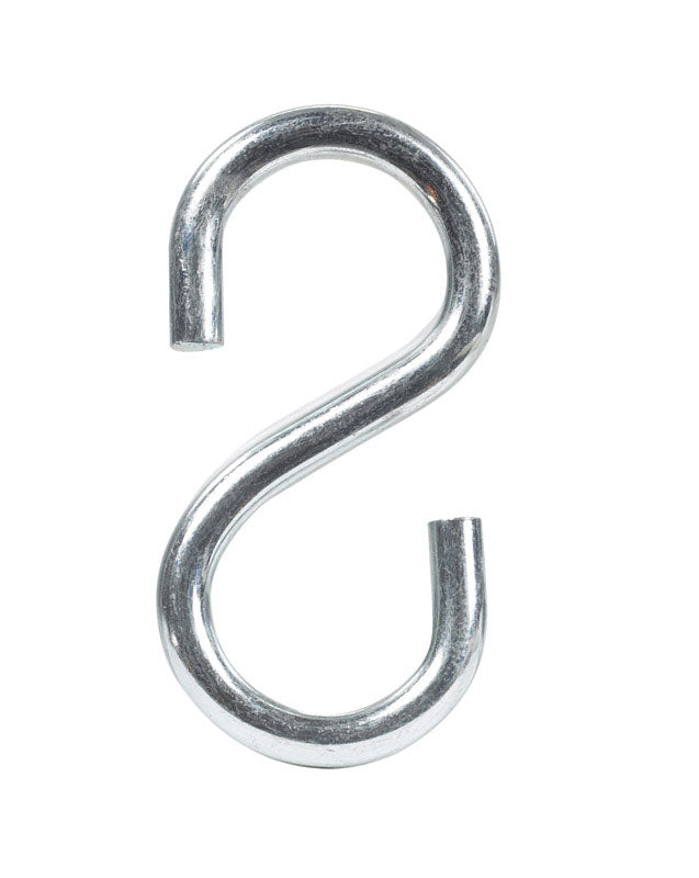 Hampton Small Zinc-Plated Silver Steel 1.5 in. L S-Hook 80 lb