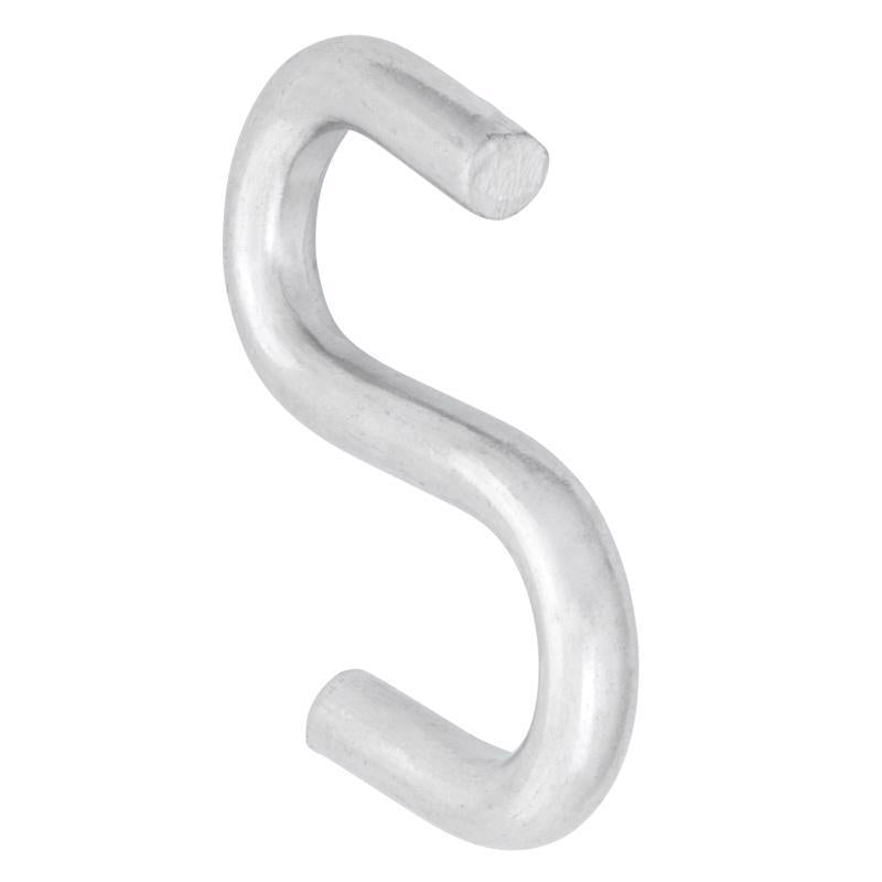 Hampton Small Zinc-Plated Silver Steel 2 in. L S-Hook 150 lb